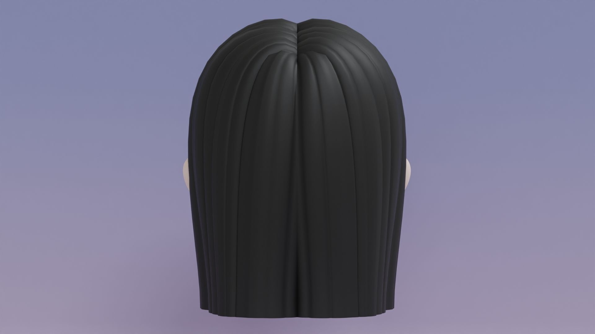Chibi Female Hair Style 15 3D model_6