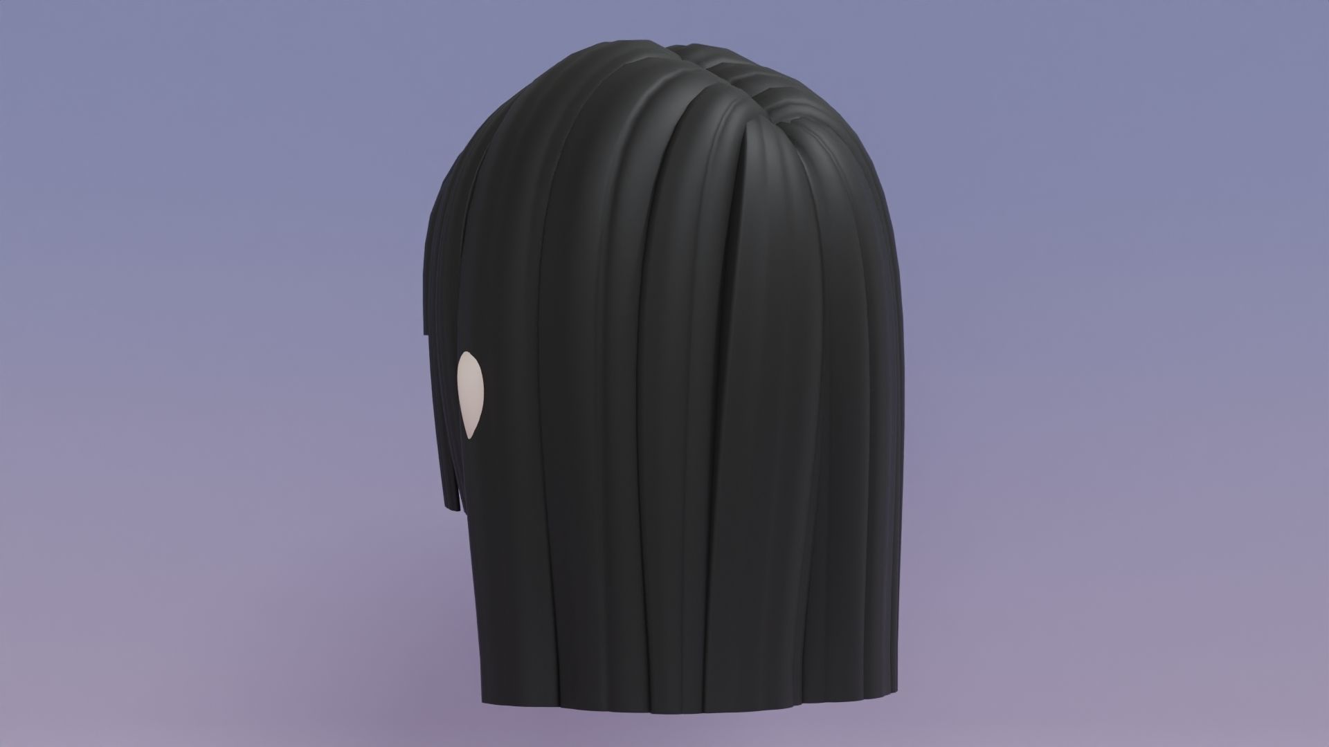 Chibi Female Hair Style 15 3D model_7