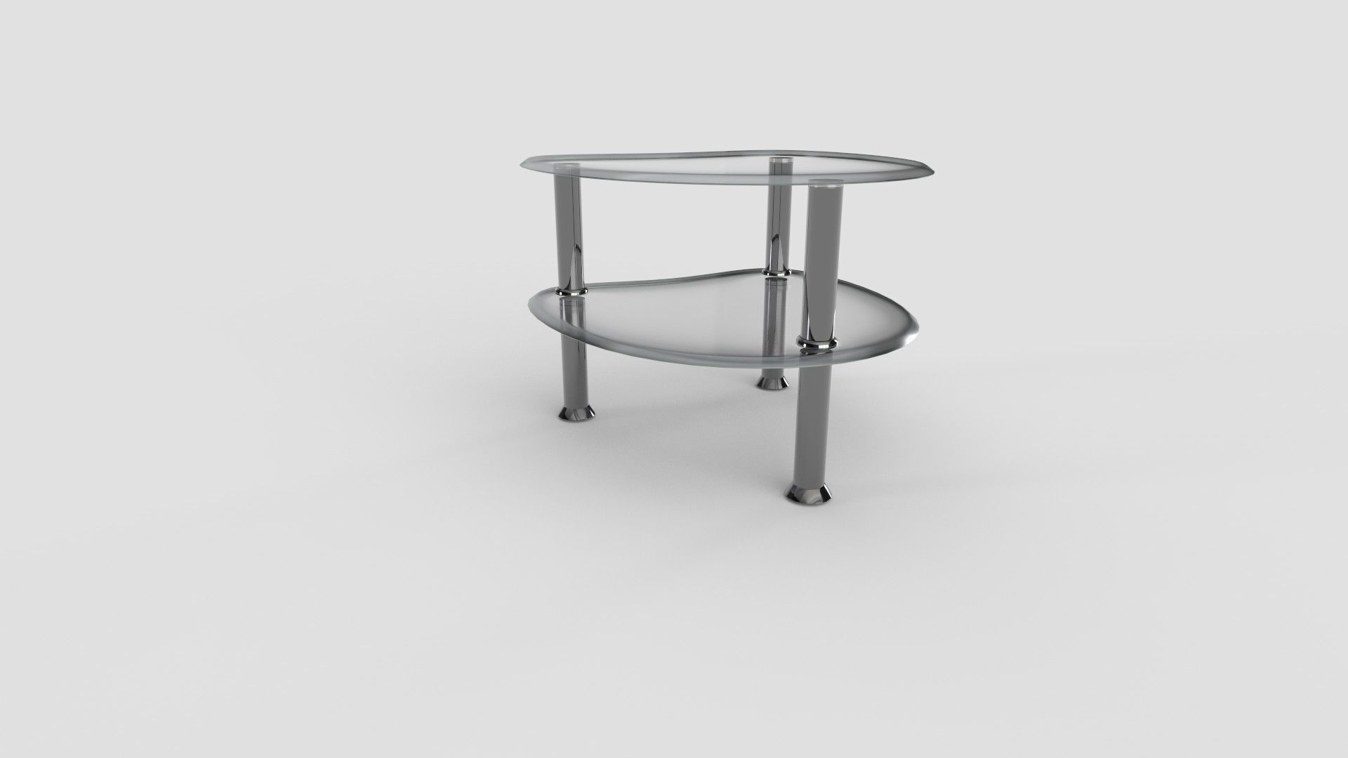 Glass table  Free 3D model_1