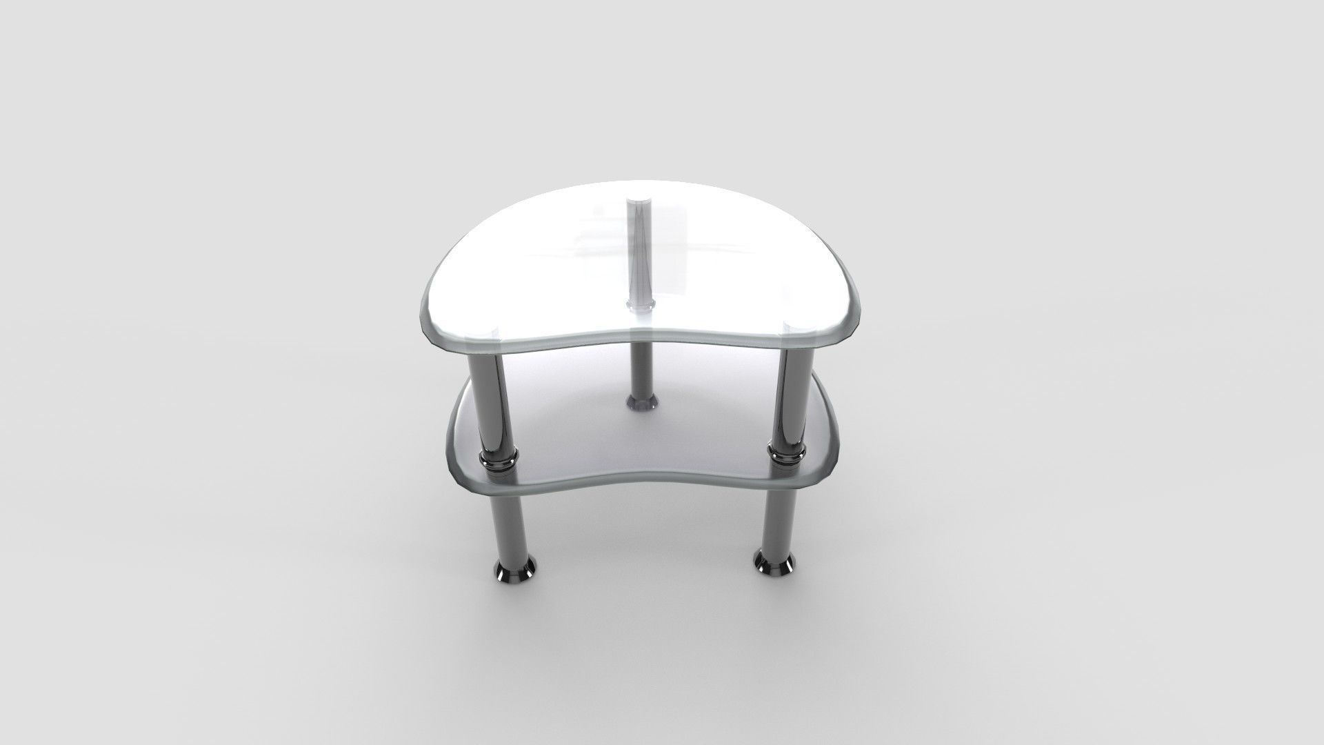 Glass table  Free 3D model_4