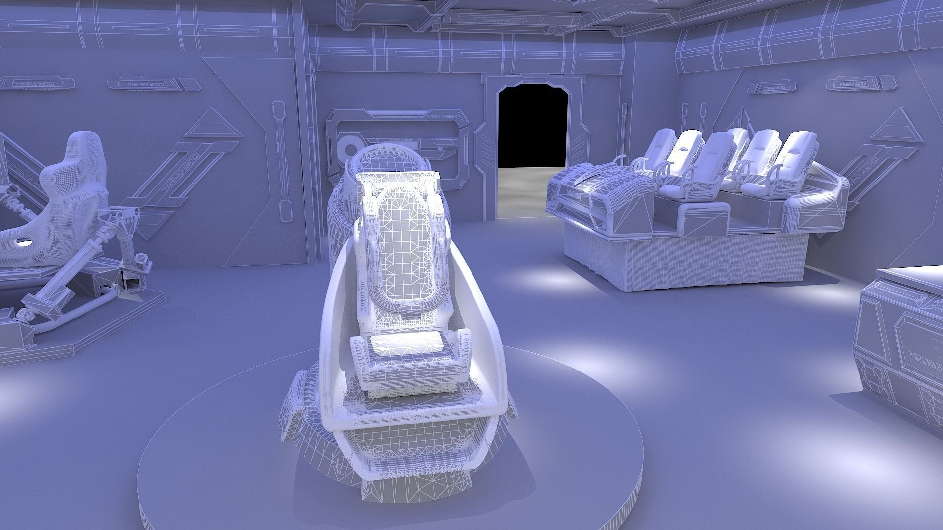 VR Experience Hall 3D model_15