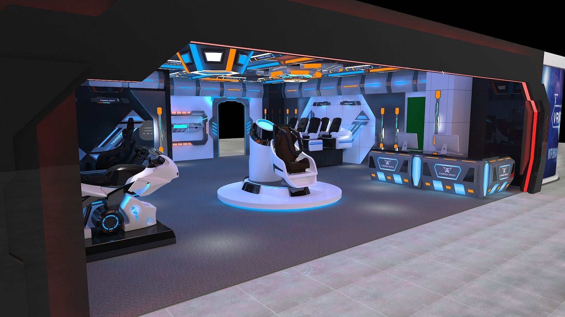 VR Experience Hall 3D model_12