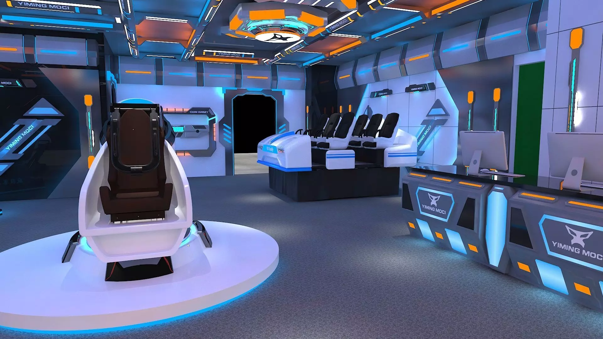 VR Experience Hall 3D model_0