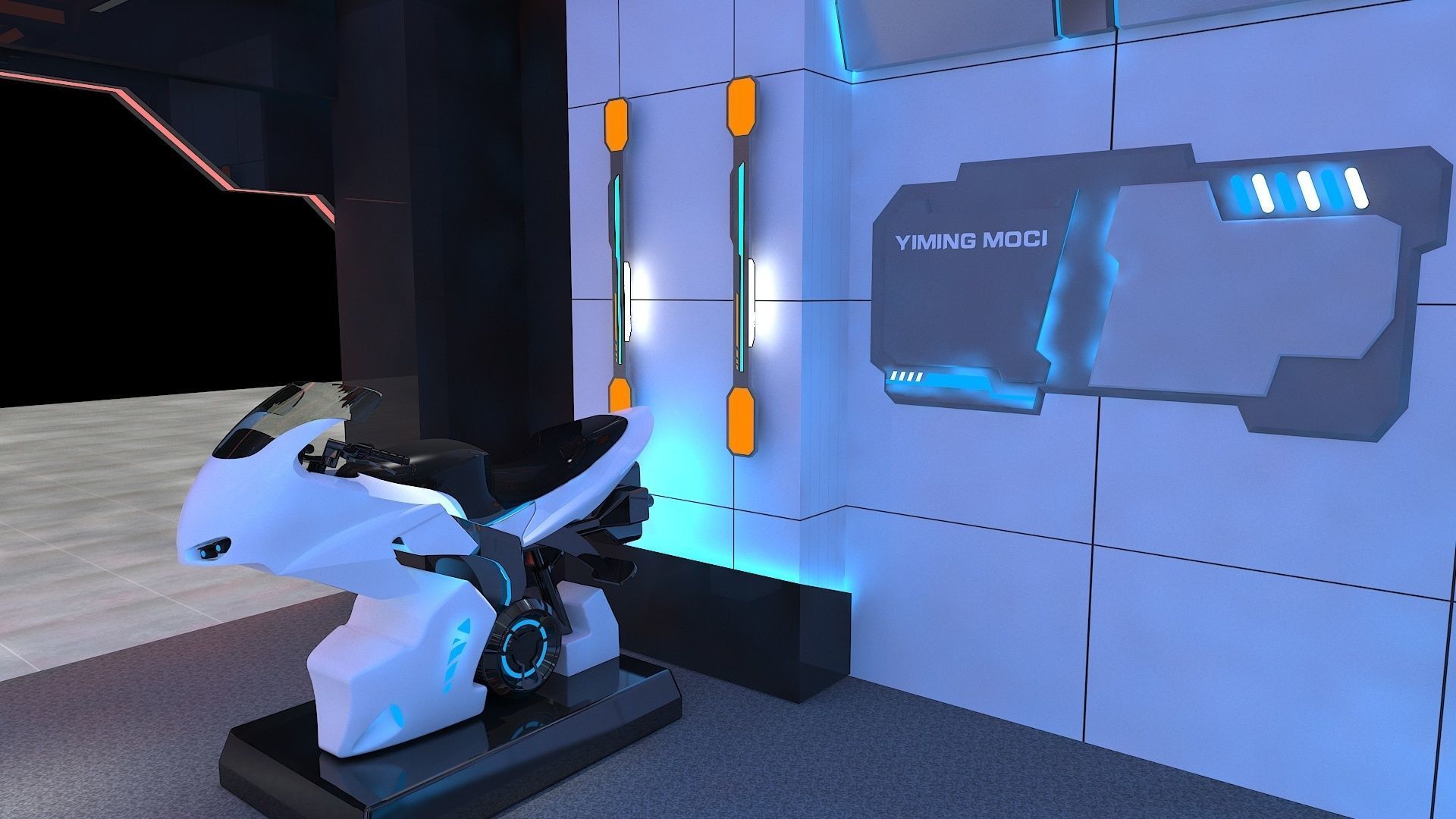 VR Experience Hall 3D model_7