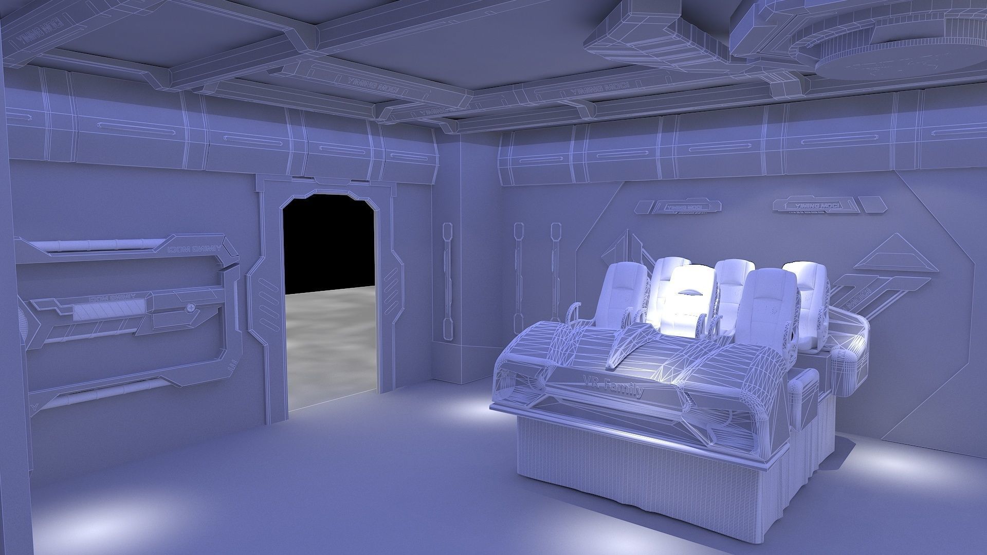 VR Experience Hall 3D model_16