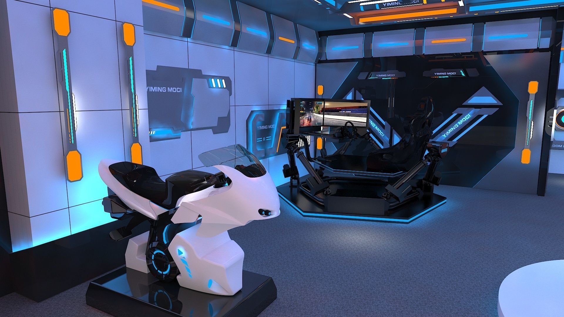 VR Experience Hall 3D model_2