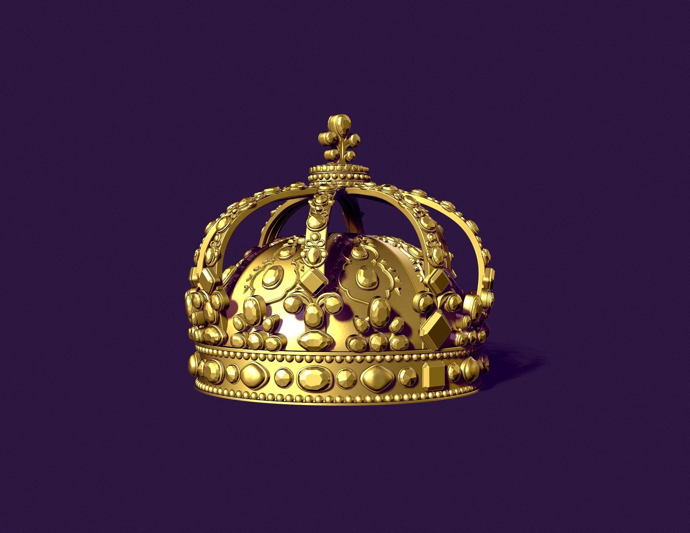 Crown of Louis 15 of France 3D print model_1