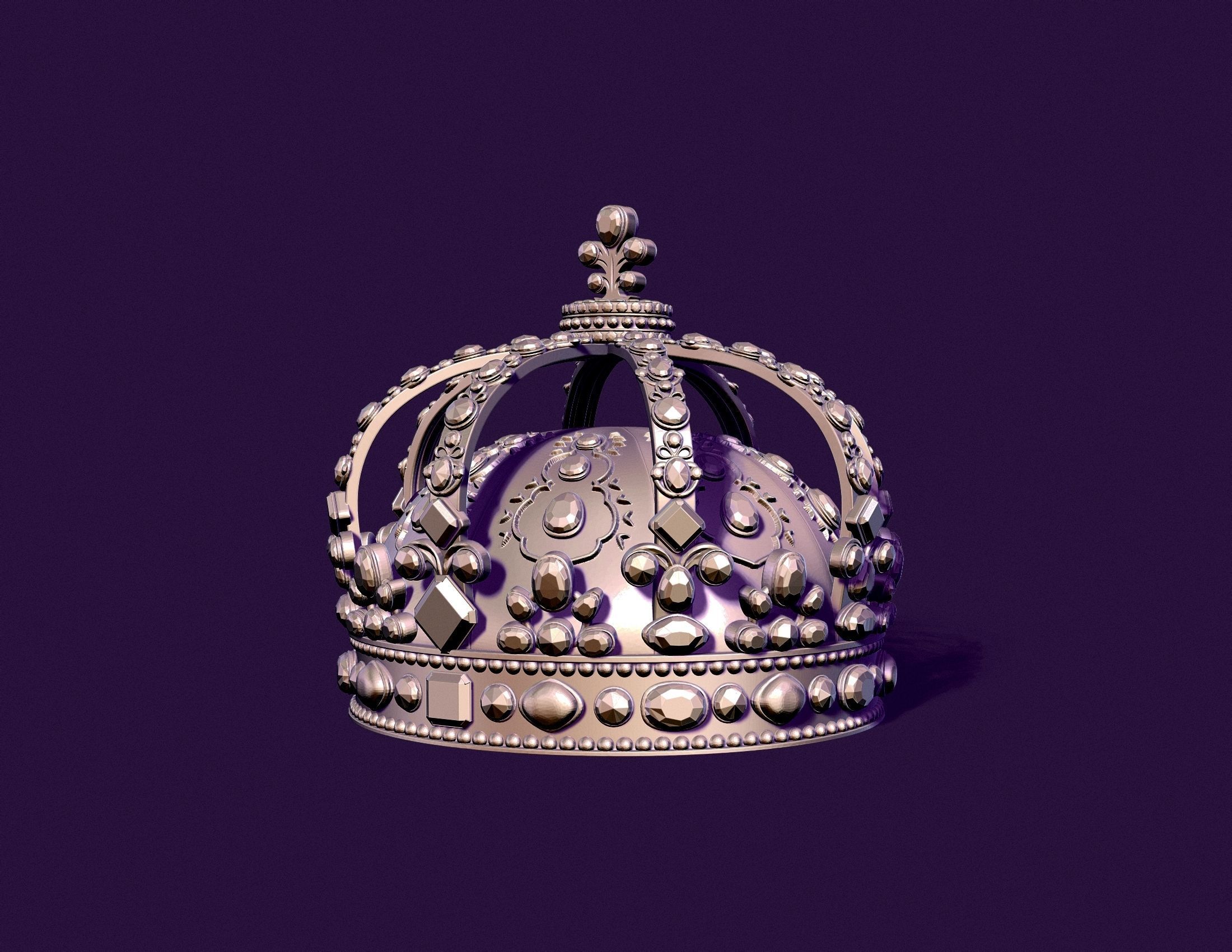 Crown of Louis 15 of France 3D print model_3