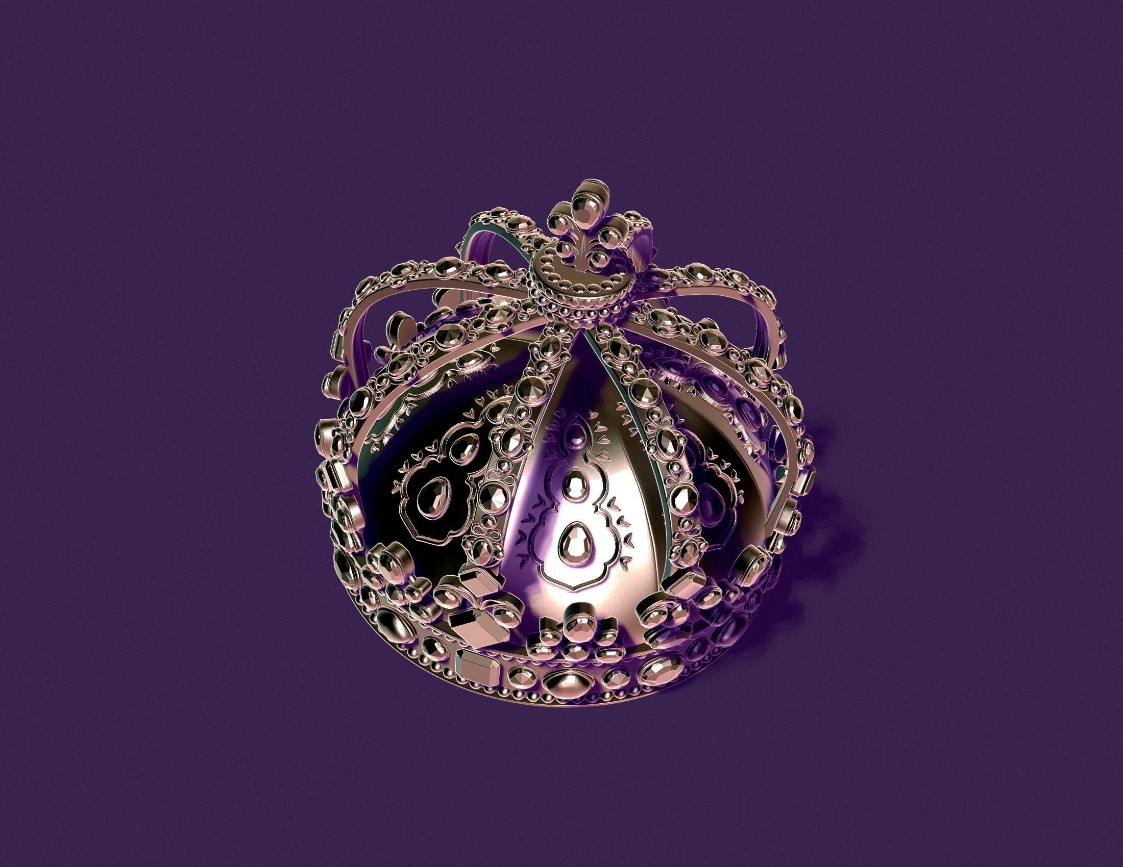 Crown of Louis 15 of France 3D print model_6