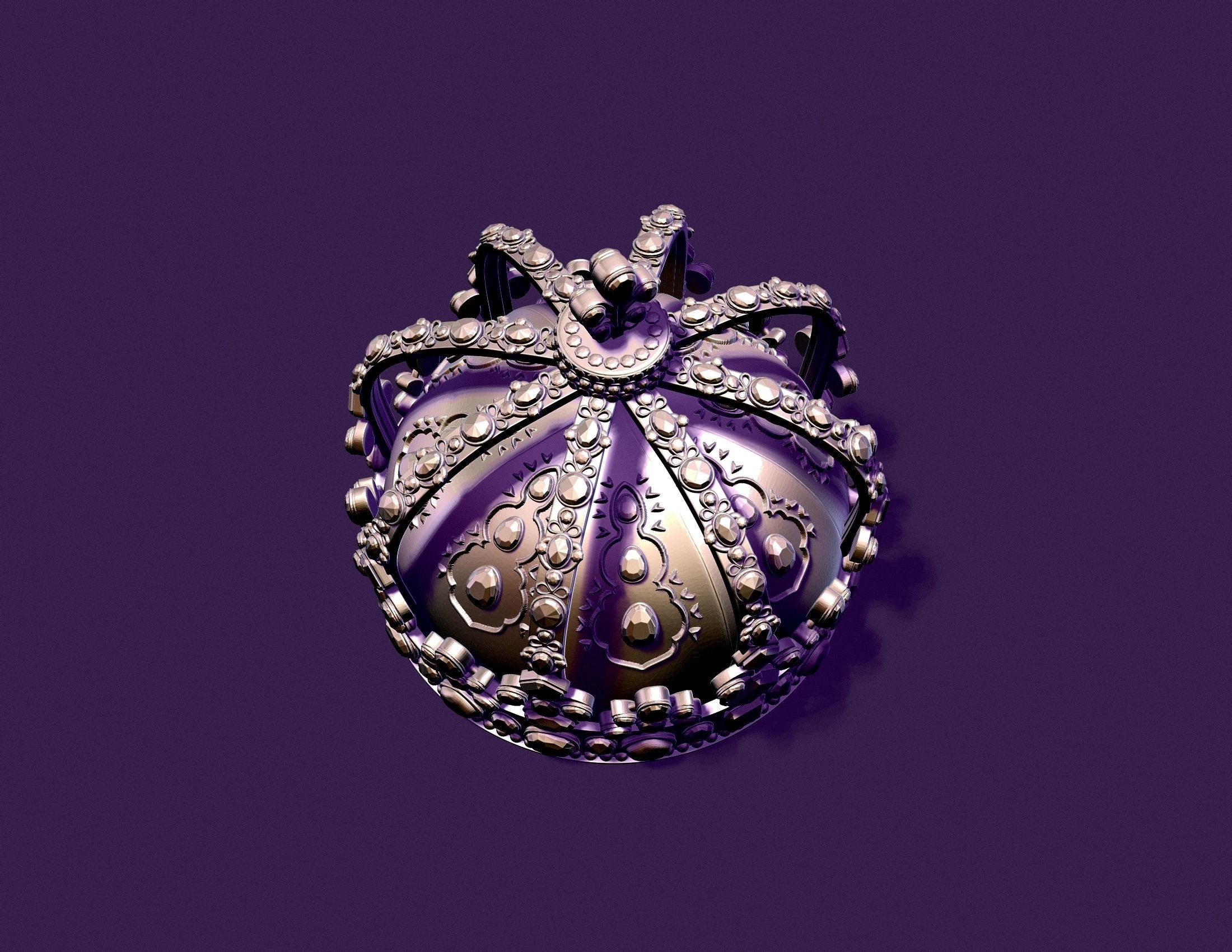 Crown of Louis 15 of France 3D print model_5