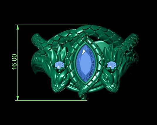 snake ring 3D print model_15