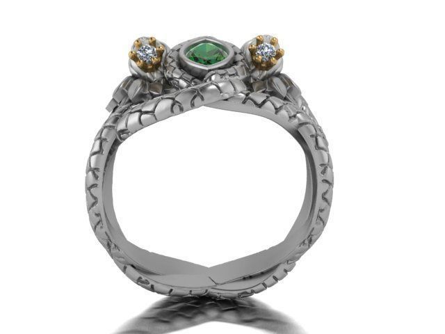 snake ring 3D print model_3