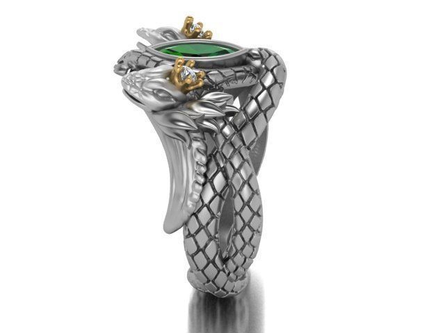 snake ring 3D print model_13