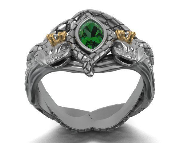snake ring 3D print model_9