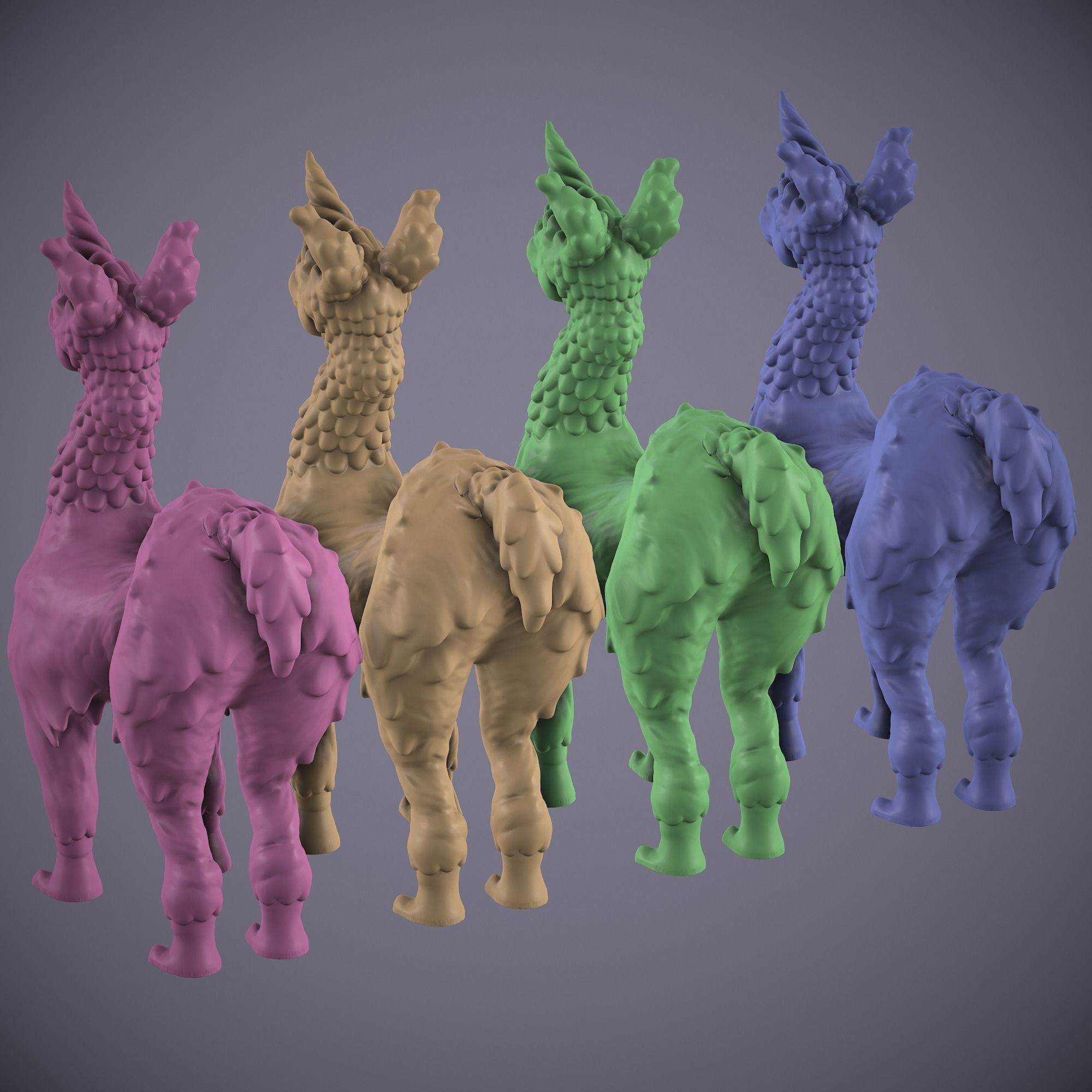 LAMA- LLAMA UNICORN ANIMAL Free 3D print model_12
