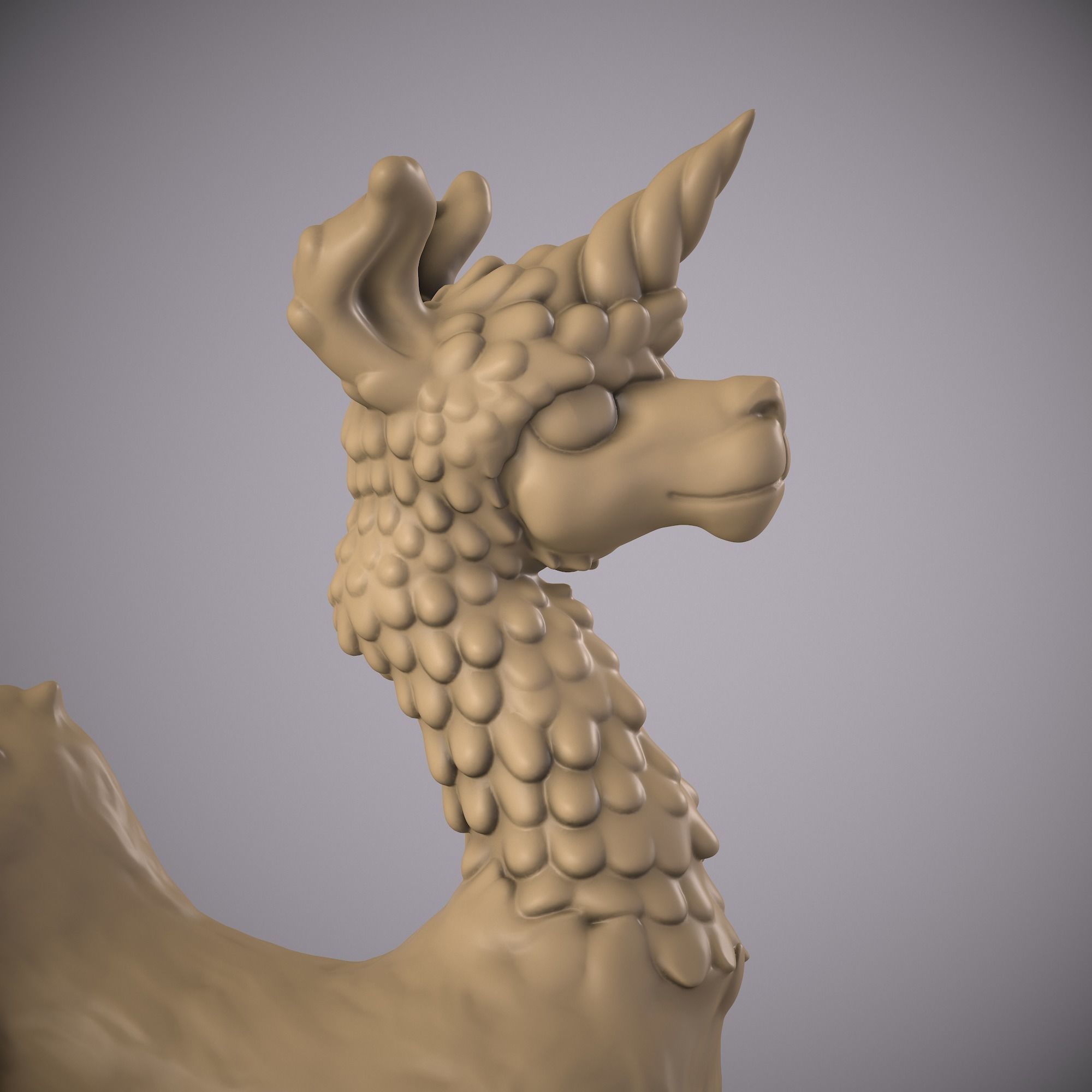 LAMA- LLAMA UNICORN ANIMAL Free 3D print model_8