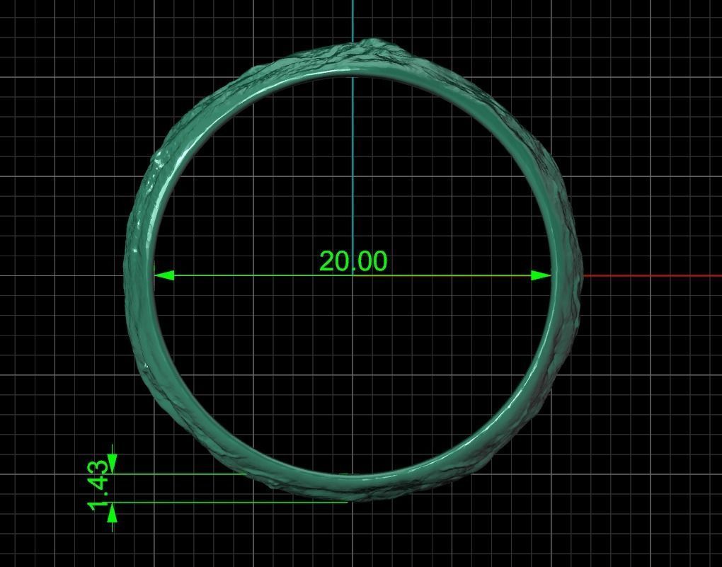 tree wedding male bark ring  and female branch ring 598 3D print model_15