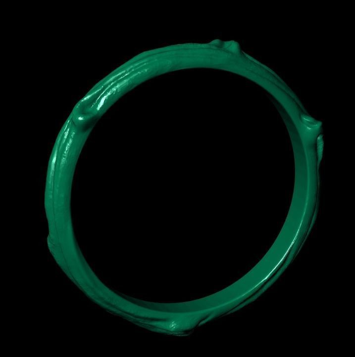 tree wedding male bark ring  and female branch ring 598 3D print model_25