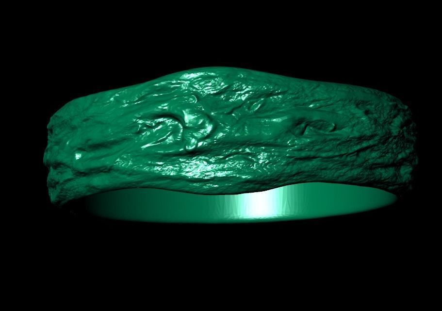 tree wedding male bark ring  and female branch ring 598 3D print model_18