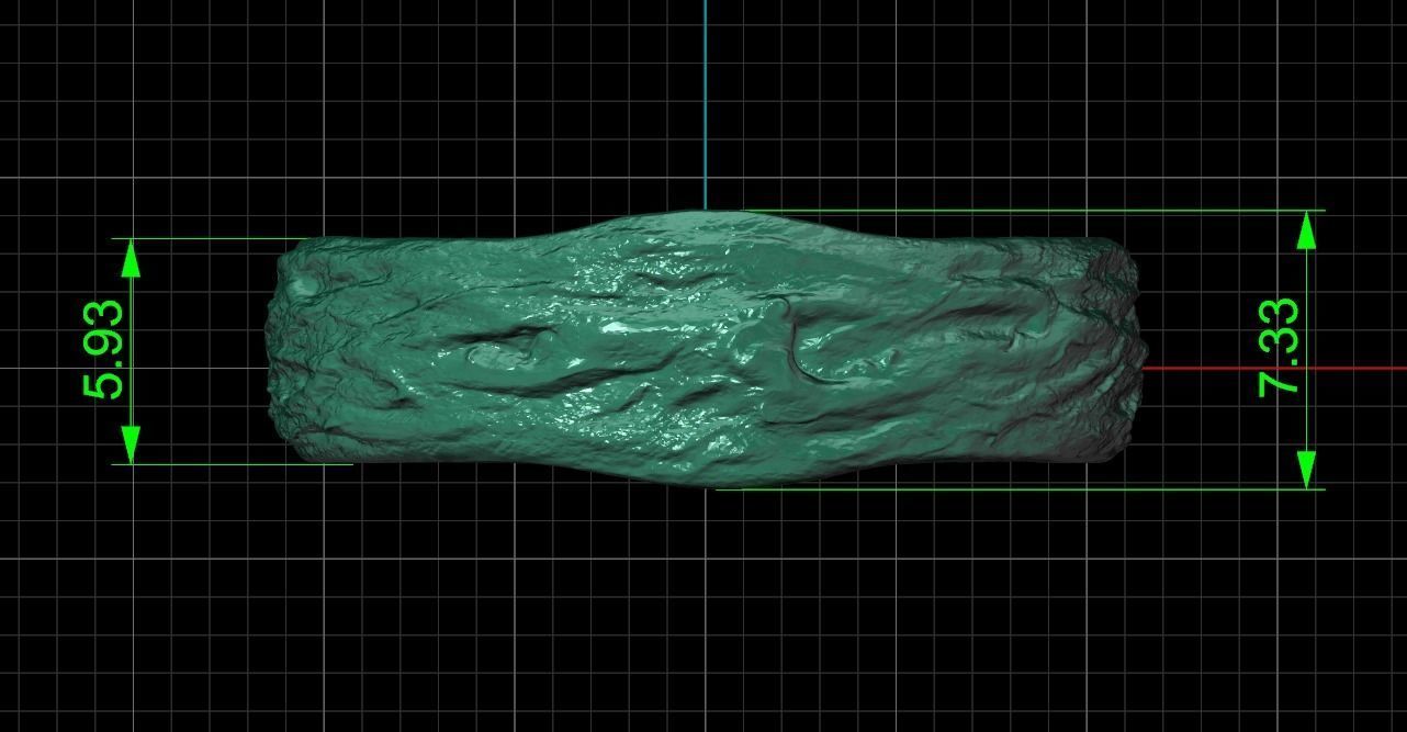 tree wedding male bark ring  and female branch ring 598 3D print model_14