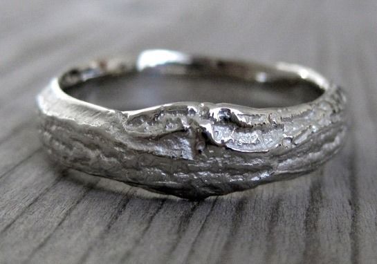 tree wedding male bark ring  and female branch ring 598 3D print model_8