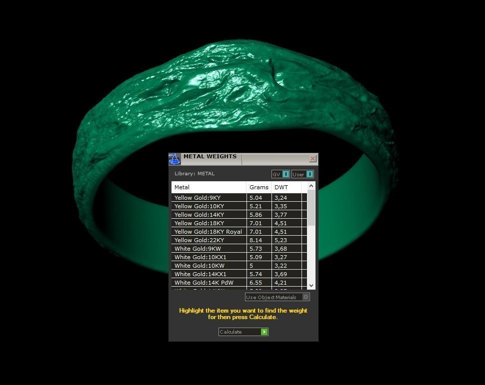 tree wedding male bark ring  and female branch ring 598 3D print model_11