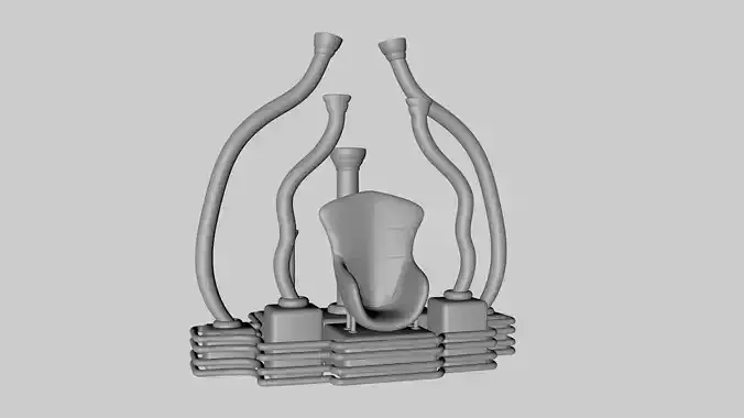 Cartoonish Throne 3D model