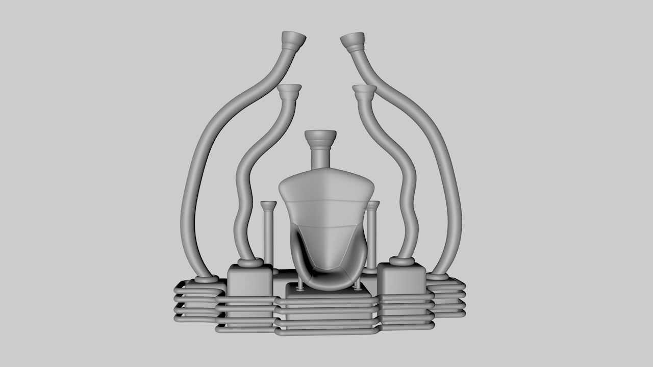 Cartoonish Throne 3D model_1