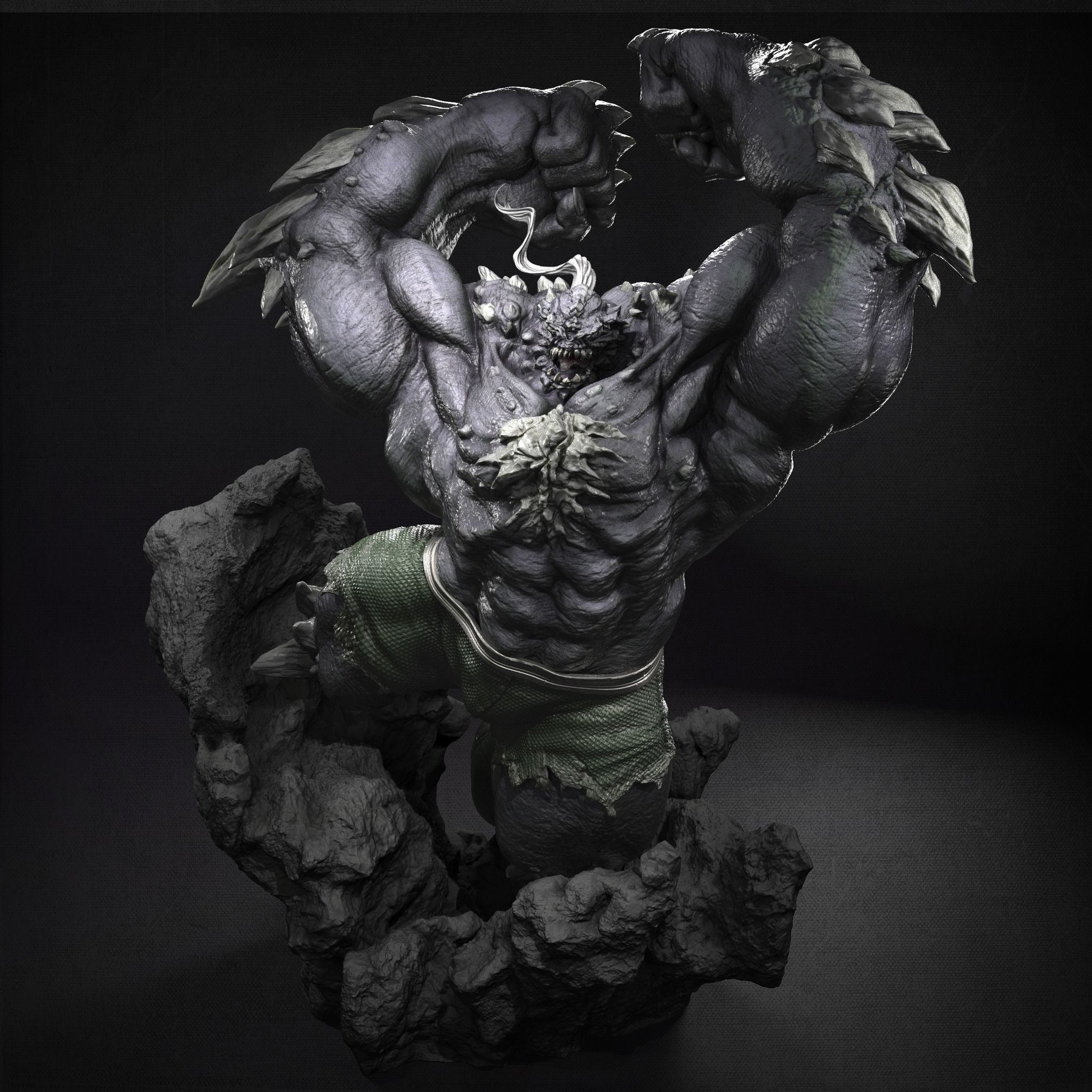 Doomsday 3D Print statue of monster 3D print model_3