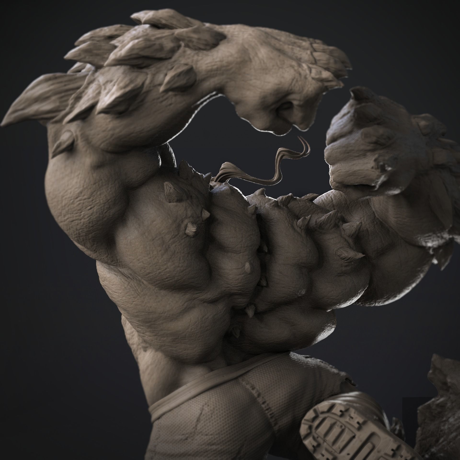 Doomsday 3D Print statue of monster 3D print model_9