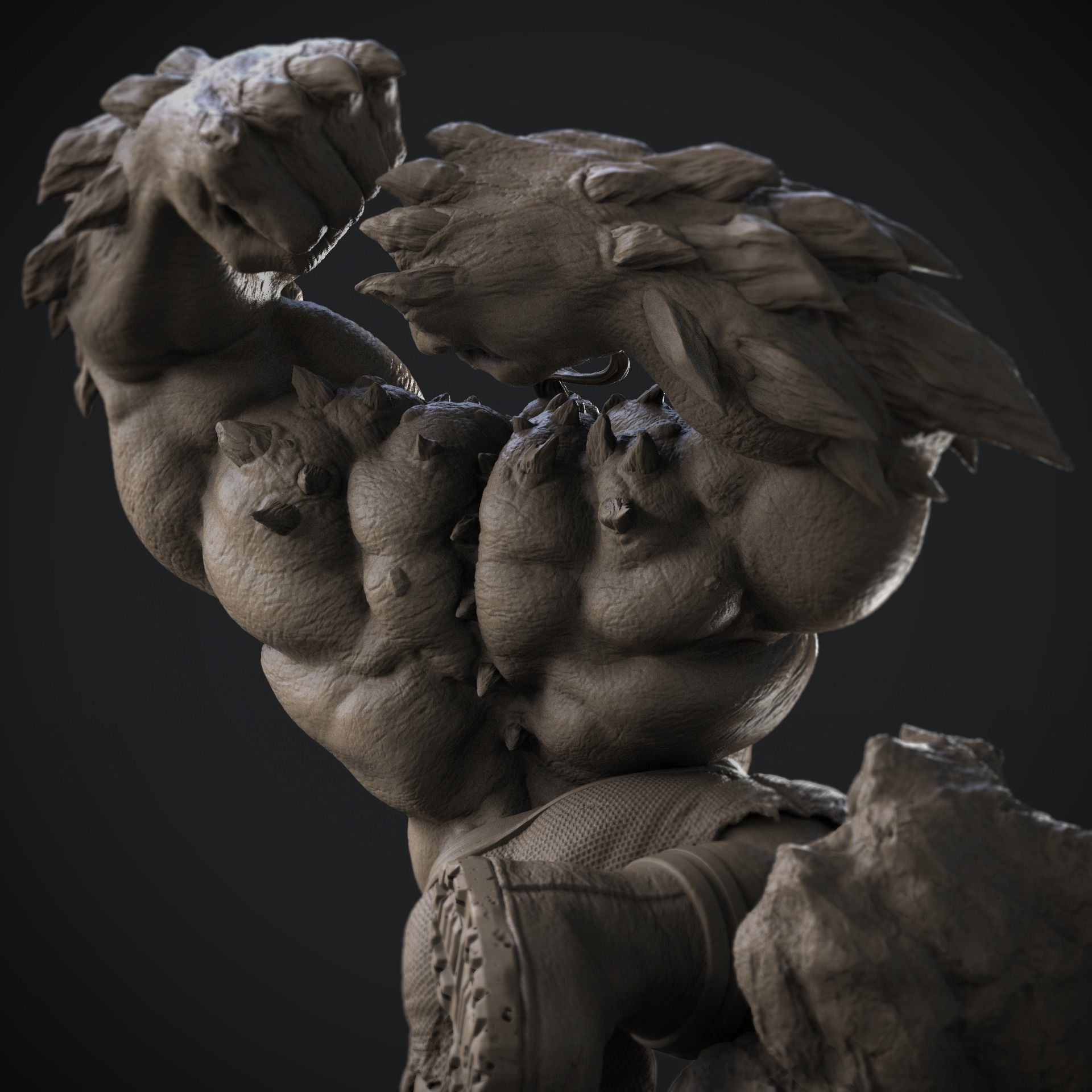 Doomsday 3D Print statue of monster 3D print model_8
