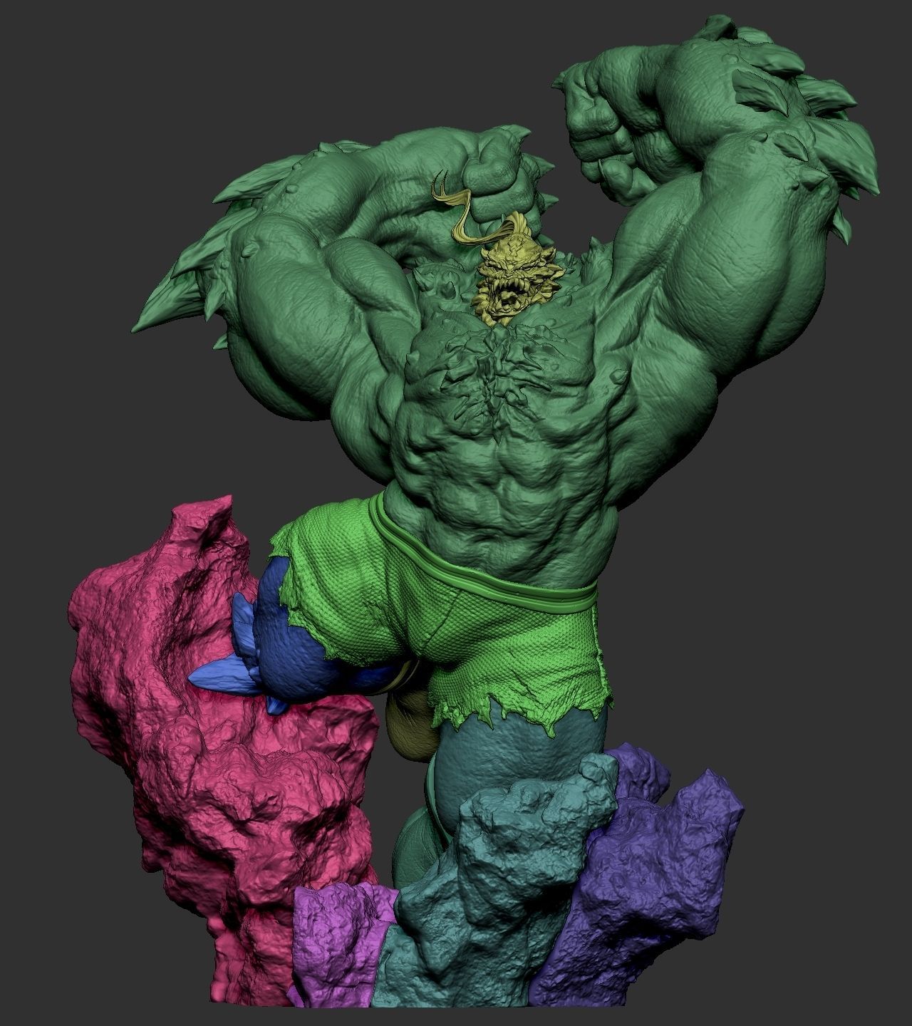Doomsday 3D Print statue of monster 3D print model_11