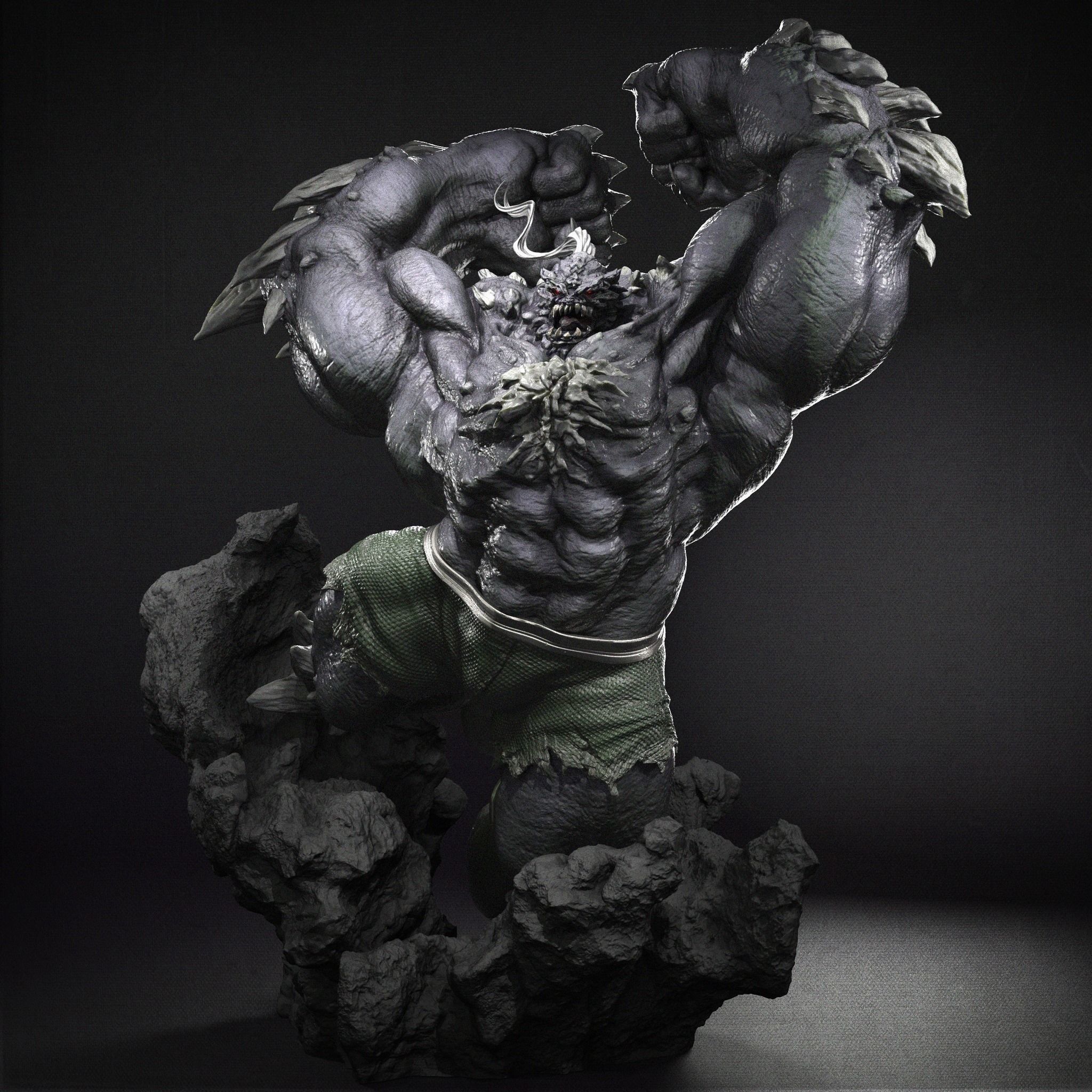 Doomsday 3D Print statue of monster 3D print model_2