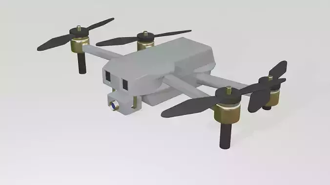 Quadcopter with camera for photography 3D model