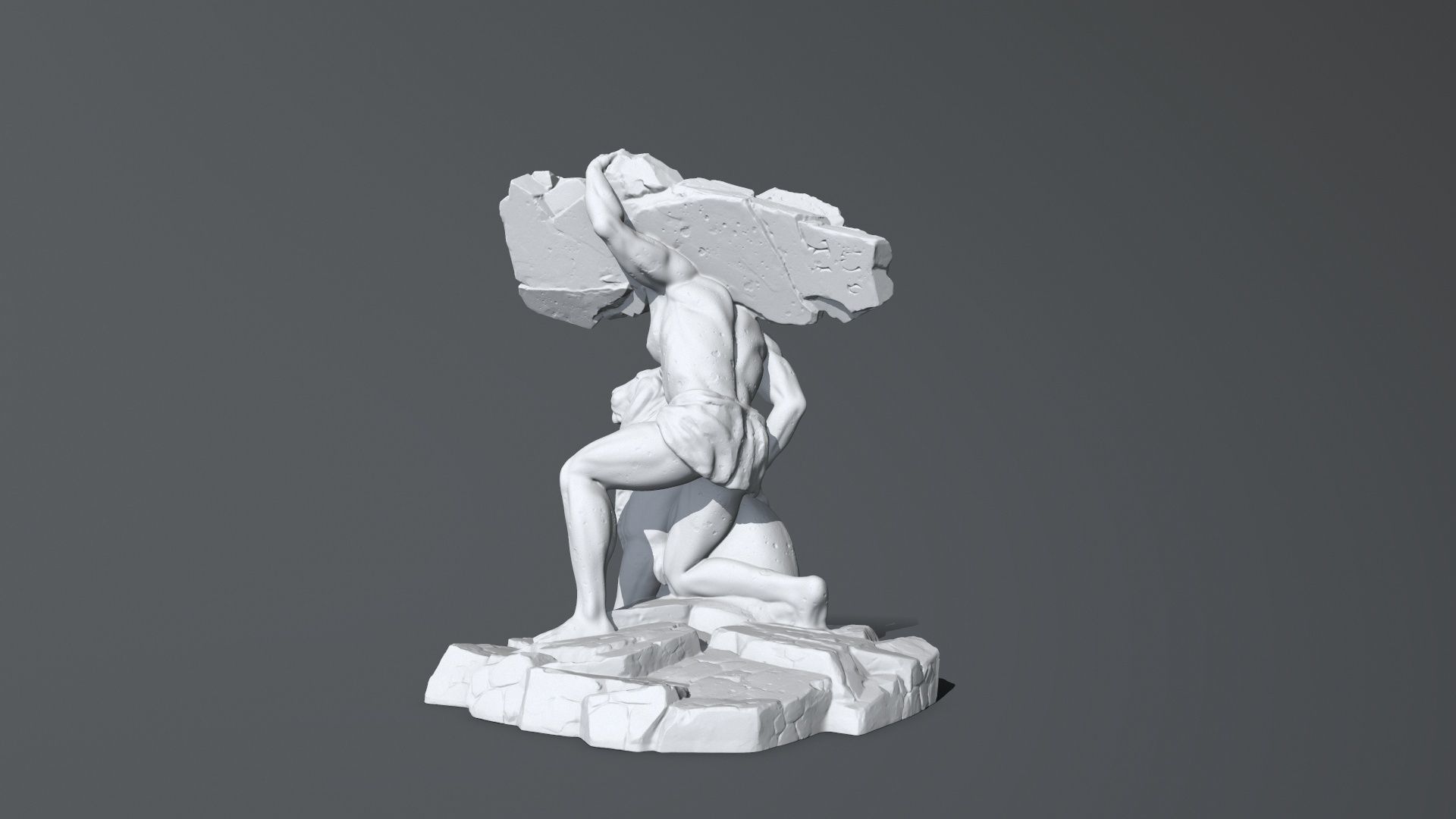 Hercules  and Lion 3D print model_4