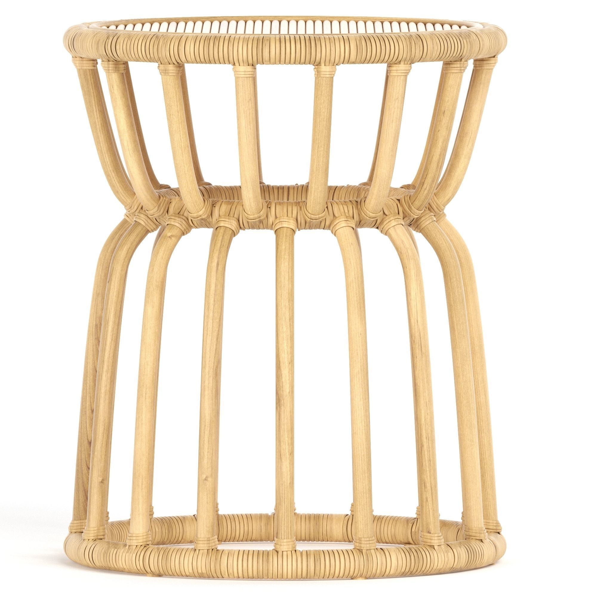 Kids Rattan Nightstand 3D model_5