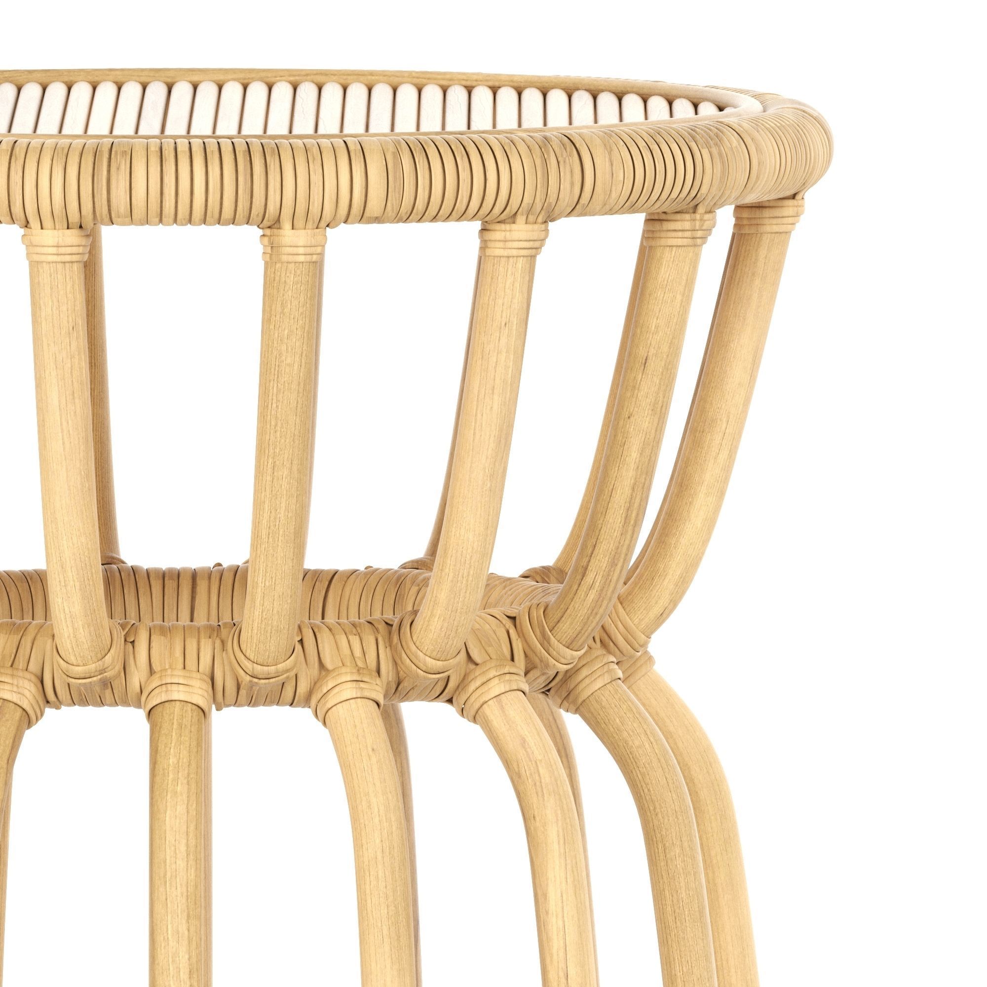 Kids Rattan Nightstand 3D model_7