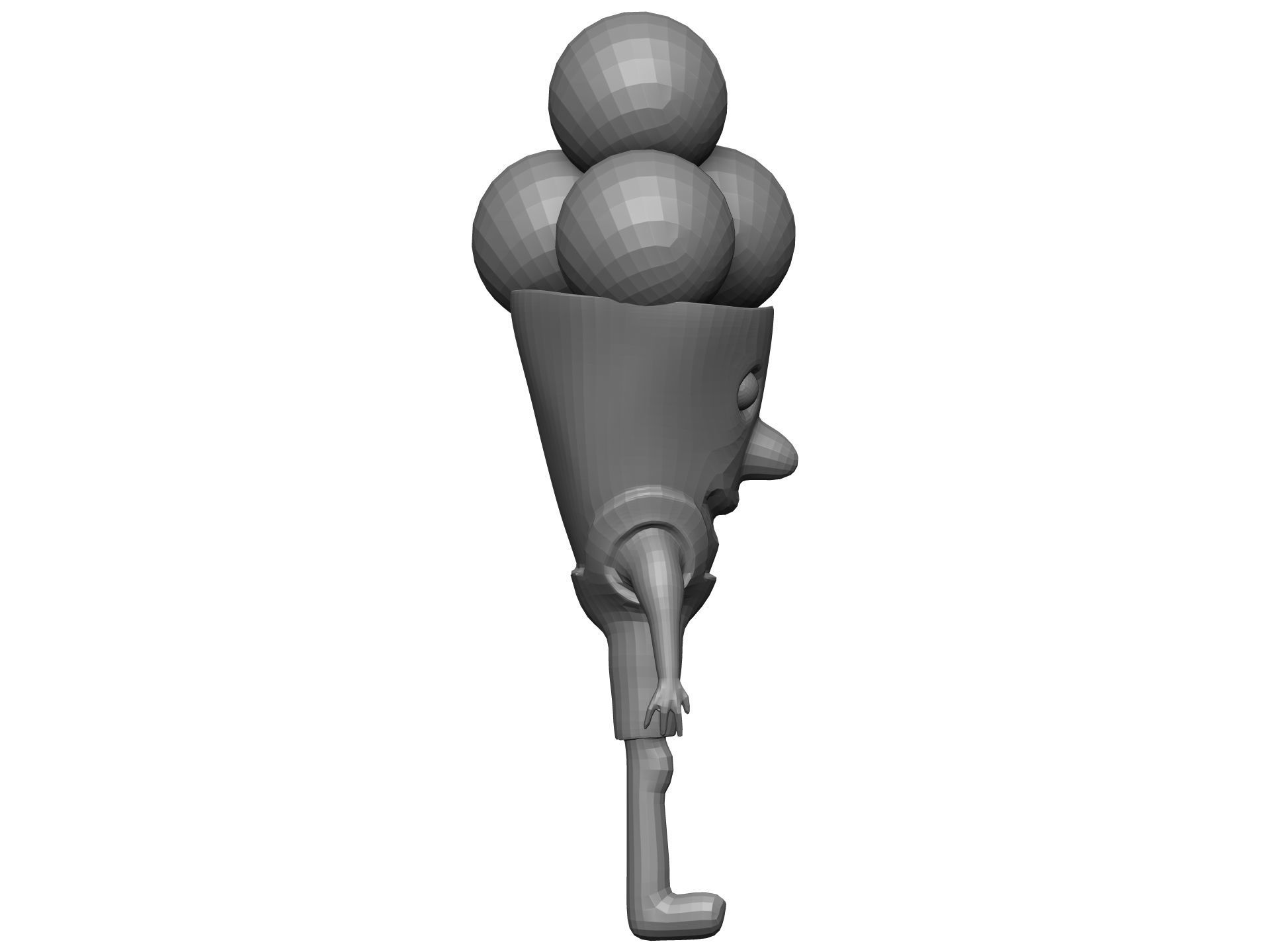 Cartoon Icecream Low-poly 3D model_12