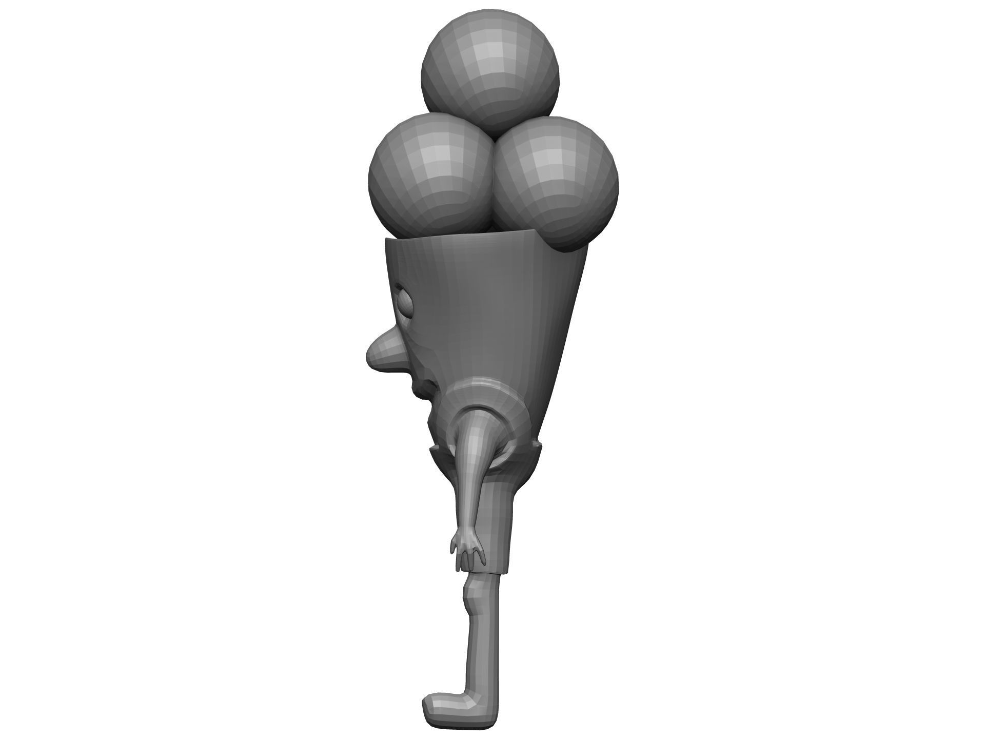 Cartoon Icecream Low-poly 3D model_10