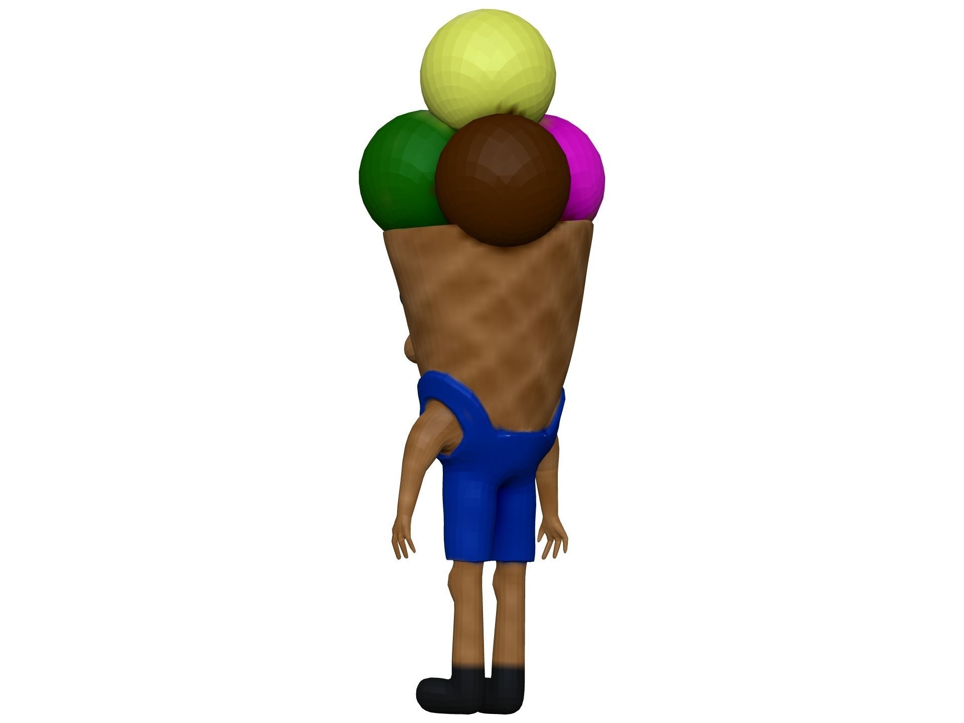 Cartoon Icecream Low-poly 3D model_3