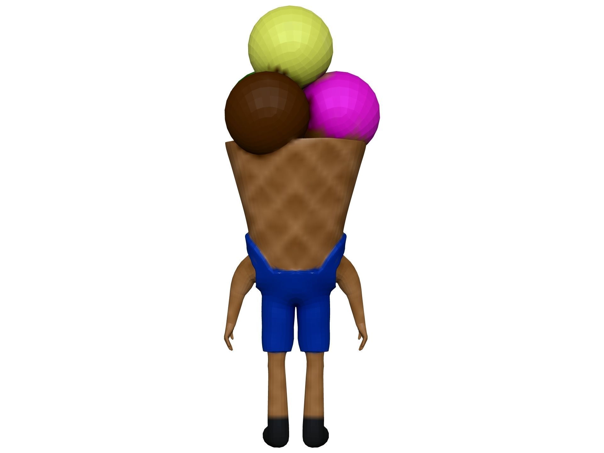 Cartoon Icecream Low-poly 3D model_4