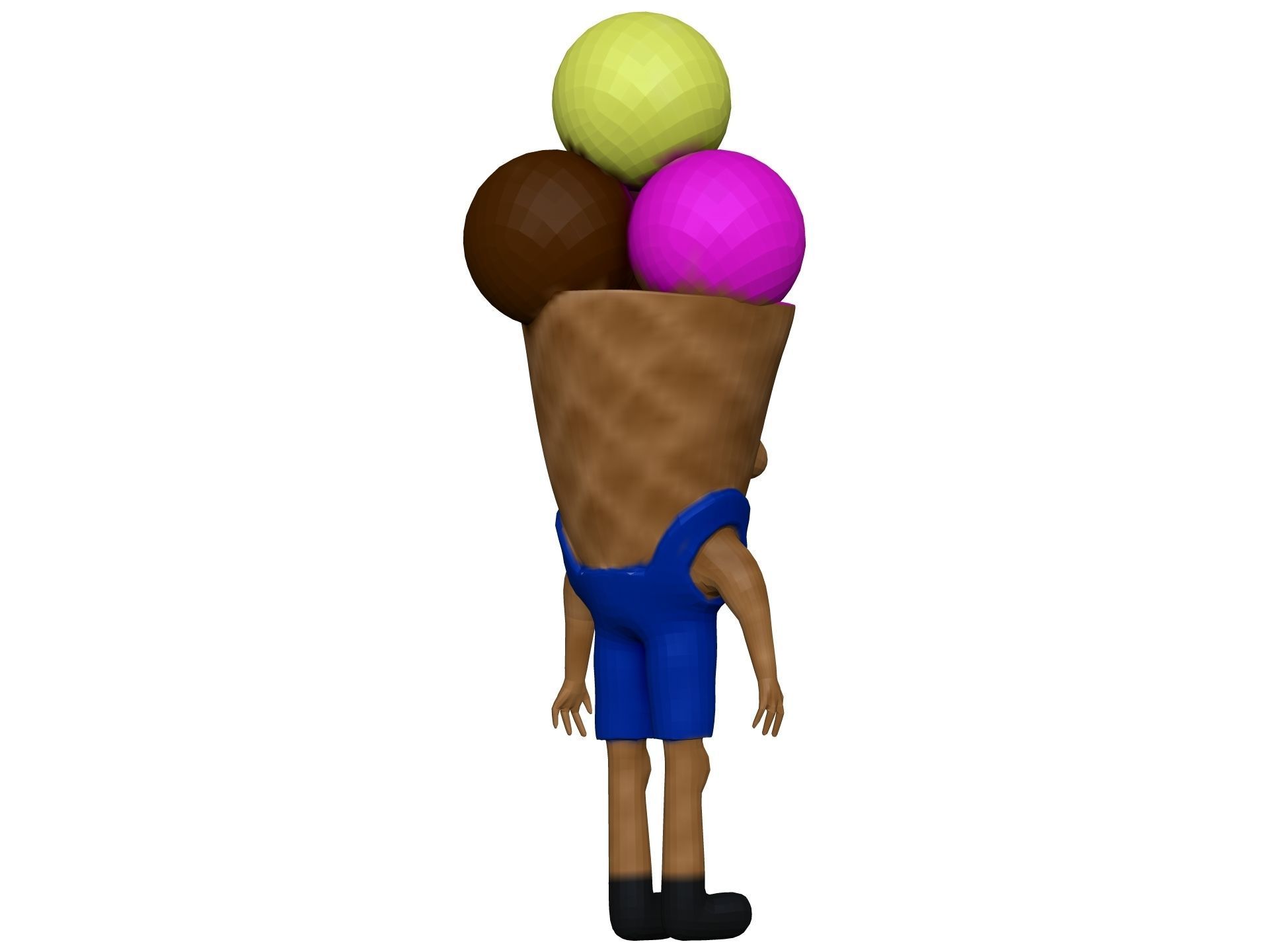 Cartoon Icecream Low-poly 3D model_5