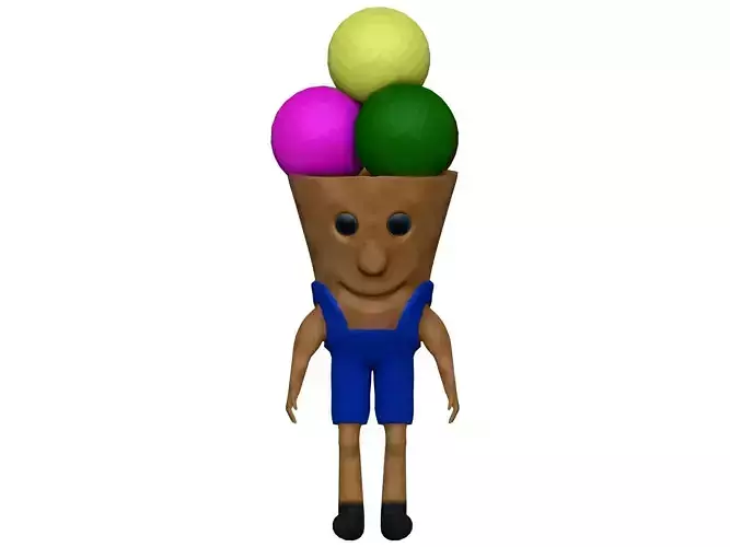 Cartoon Icecream Low-poly 3D model