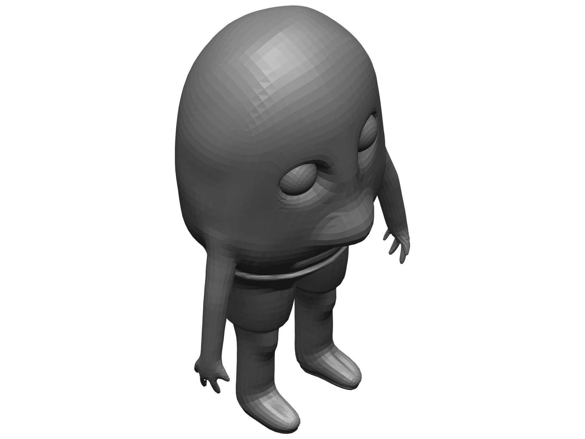 Cartoon Kiwi Low-poly 3D model_13