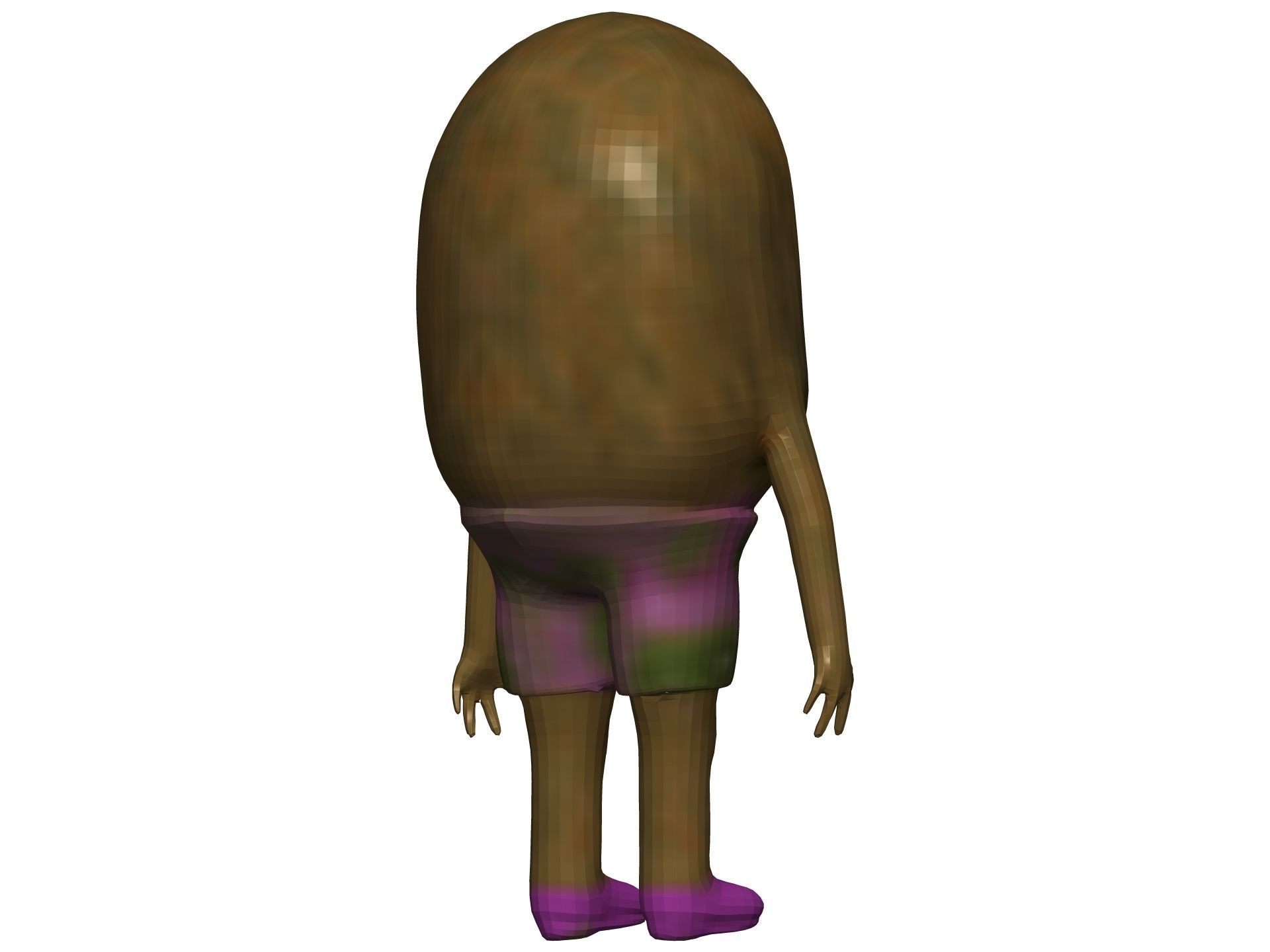 Cartoon Kiwi Low-poly 3D model_5