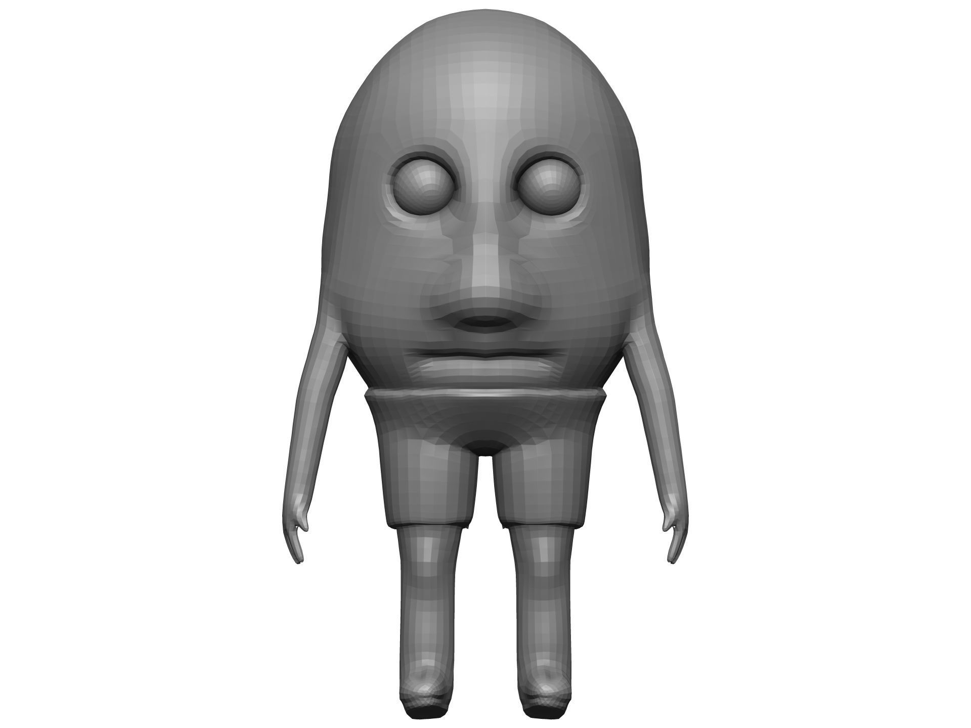 Cartoon Kiwi Low-poly 3D model_9