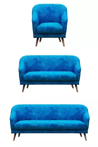 Classical Armchair set fabric and wood