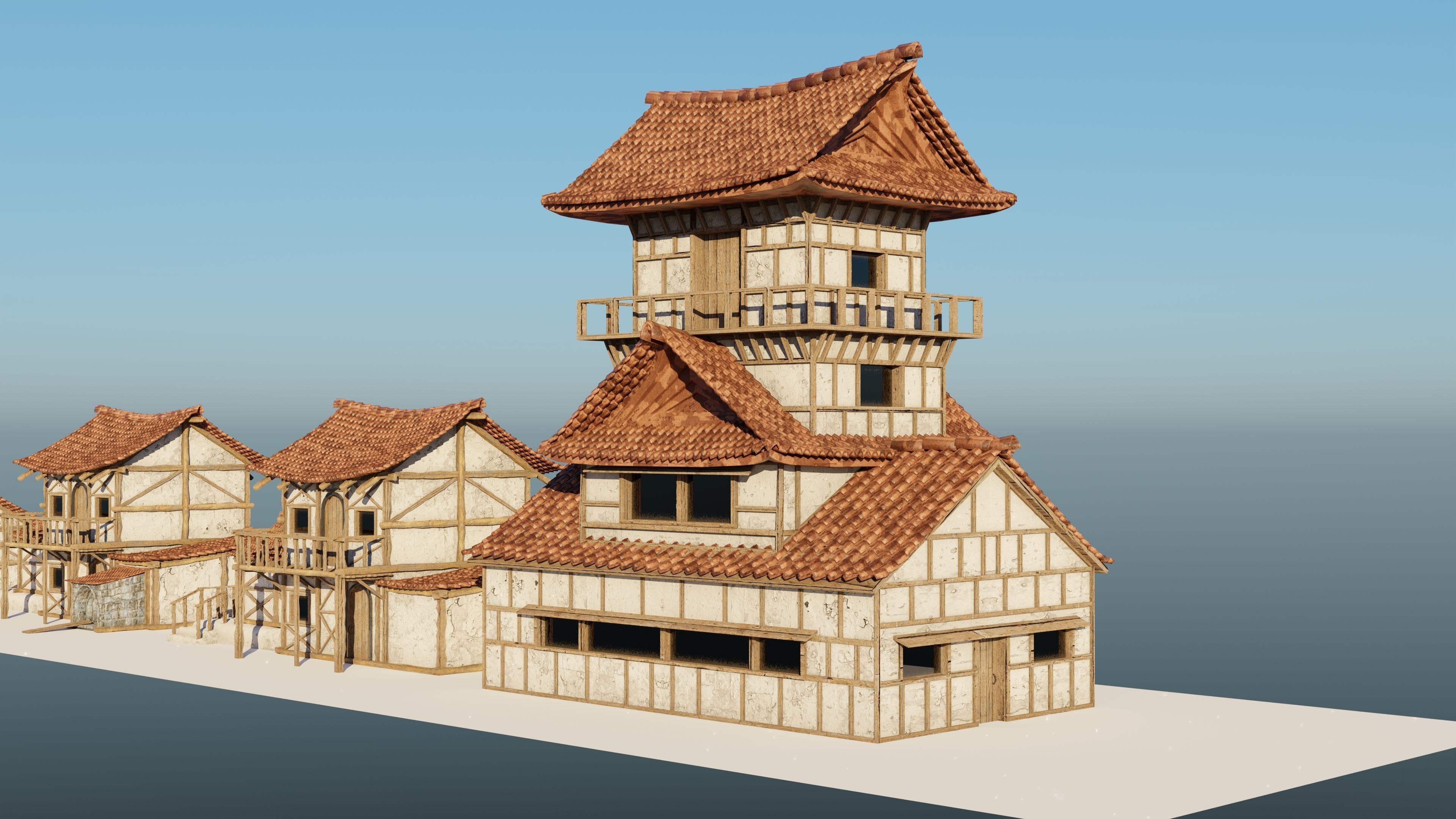 Japanese Houses 3D model_7