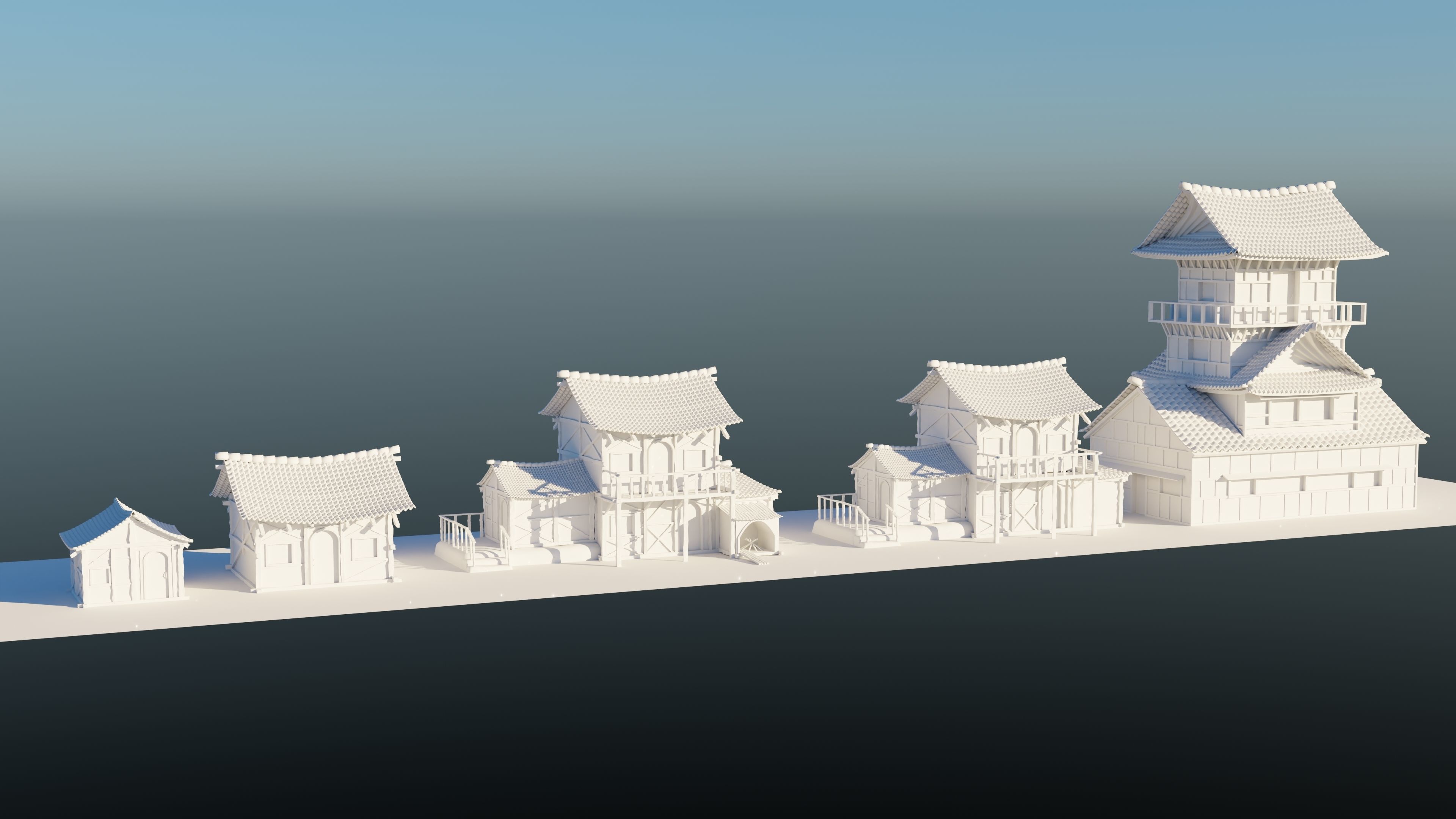 Japanese Houses 3D model_10
