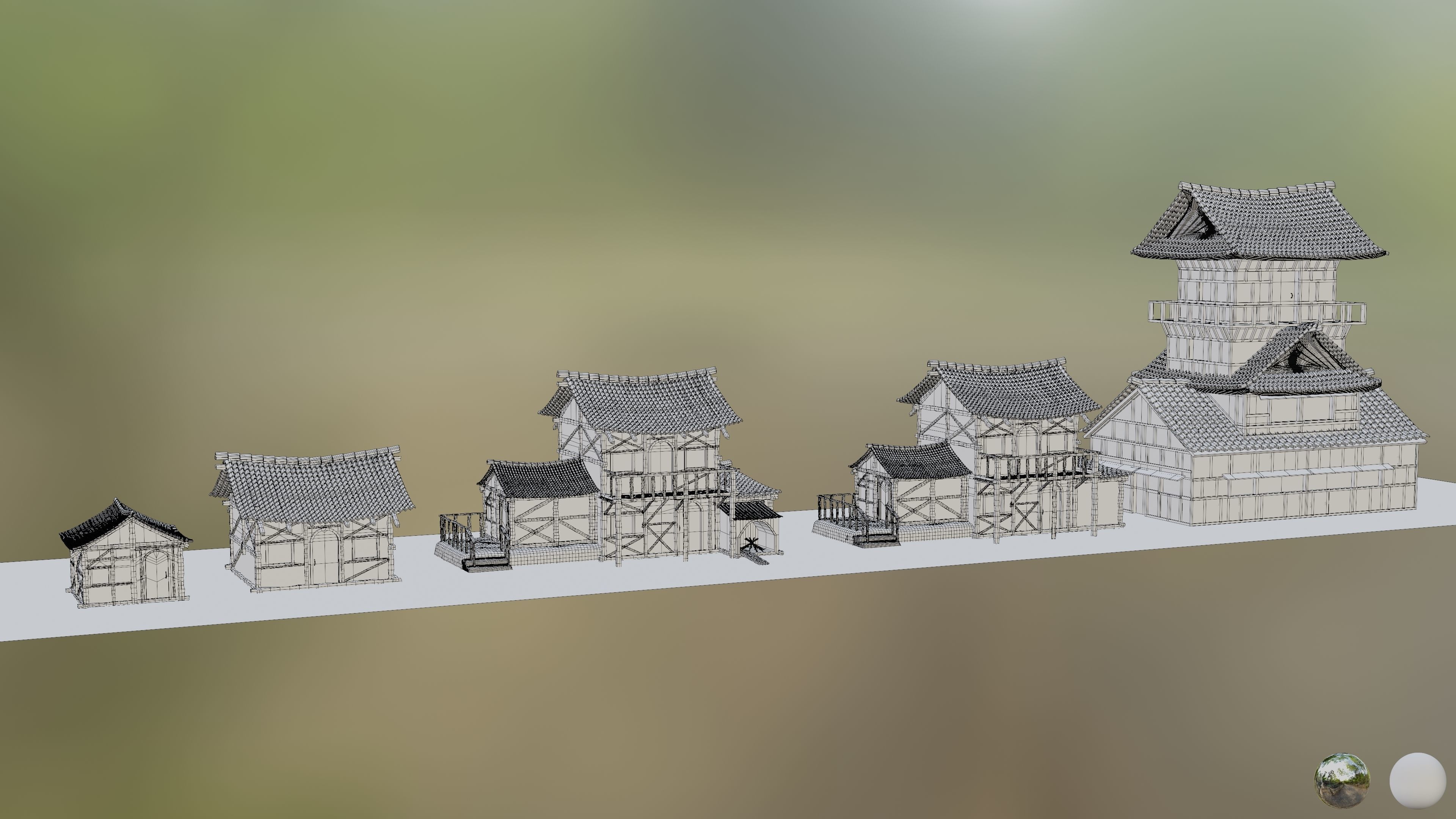 Japanese Houses 3D model_11